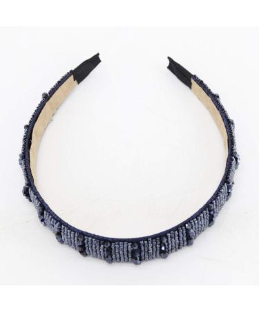 BTWTRY Navy Blue Crystal Headband - Handmade Fashion Hair Accessory for Women and Girls - Buy Online on GoSupps.com