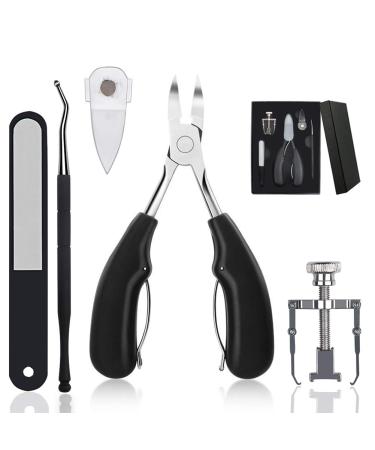 Toe Nail Clipper Stainless Steel Toenails Trimmer 5-Piece Painless Toenail Tools Comfortable Toenail Clippers for Ingrown Toenail Care General Nail Care Preventing