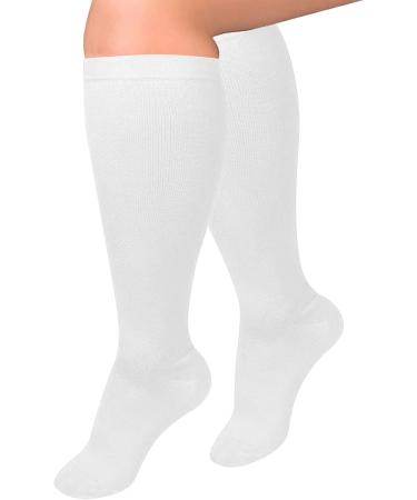 Men's Compression Calf Stockings | Elastic Support Hiking & Tennis Socks | Breathable Plus Size All-Year Comfort - Buy Online on GoSupps.com