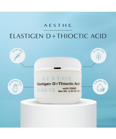 Aesthe Elastigen D+ Thioctic Acid with DMAE - Advanced Skincare for Normal to Dry Skin & Scars | Deeply Nourishing Formula with Alpha Lipoic Acid Aloe & Botanicals - 2.25 oz - Buy Online on GoSupps.com