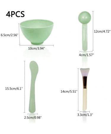 4pcs Silicone Face Mask Mixing Bowl Set Face Mask Bowl with Spoon Stirring Stick Applicator Skin Care Tools for Home Salon - Buy Online on GoSupps.com
