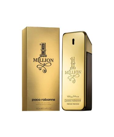 1 Million By Paco Rabanne For Men's Eau De Toilette TESTER 3.4 fl oz 100 ml
