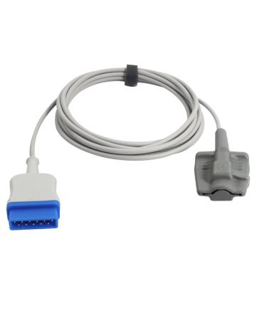 Sino-K Compatible for GE Marquette Spo2 Sensor Adults Soft Nellcor Technology Finger Clip 9.8 FT 11 Pins Connector FDA/CE approved