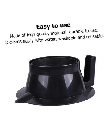 PopetPop Hair Dye Tools Set - 4 Plastic Oil Bowls with Handles for Professional Hair Dyeing - 14x14x6cm Black Fermentation & Application - Buy Online on GoSupps.com