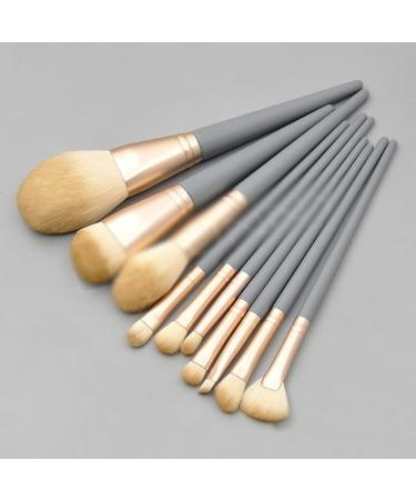 10 Wooden Handle Makeup Brush Set | Premium Matte Powder Makeup Tools for Flawless Application - Buy Online on GoSupps.com