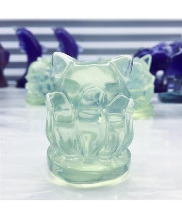 Natural Opal Crystal Stone Opalite Fox Hand Carved Crystal Polished Quartz Stones Gemstones for Home DIY Decorations - (Size: 50mm) Home Goods - Buy Online on GoSupps.com