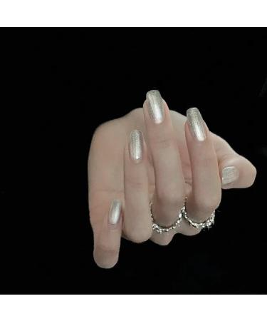 DouborQ Metal Silver Nail Polish Long-lasting Glossy Nail Art Varnish (13) - Buy Online on GoSupps.com