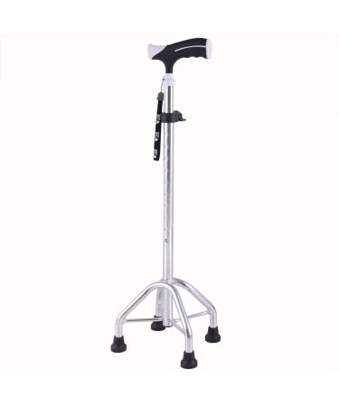 Aluminum Alloy Old Man Crutches LED Lamp Four Feet Multi-Purpose Elderly Crutches Ergonomic Cane Non-Slip Forearm Crutches Metal Cane Adjustable Walker Everything is fine