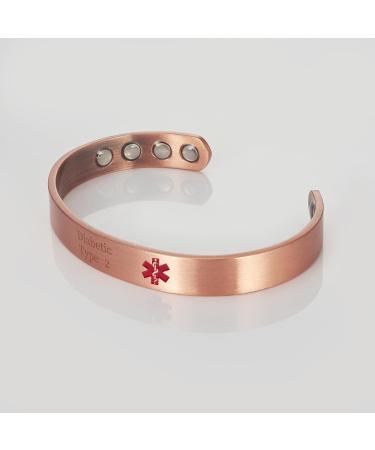 Enermagix Magnetic Copper Bracelets for Men & Women - 99.9% Solid Copper Cuffs with Powerful 3544 Gauss Magnets - Buy Online on GoSupps.com