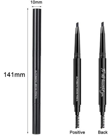 Eyebrow Pencils & Makeup with Brush Triangular Double Head Retractable Waterproof Long Lasting Eyebrow Pen(Light Brown) - Buy Online on GoSupps.com