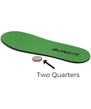 RUN619 Zero Drop Wide Shoe Insoles - Thin 3mm Flat Firm Inserts for EE Width Shoes - Men's 9-10 / Women's 10-11 - Buy Online on GoSupps.com