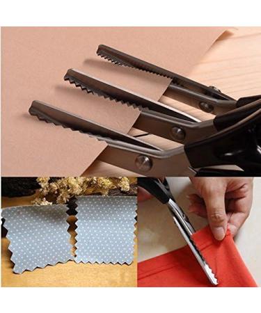 Fabric Paper Pinking Craft Shears - 10mm Stainless Steel Zig Zag Scissors for Sewing and Embroidery - Buy Online on GoSupps.com