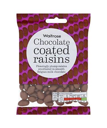 Waitrose Belgian milk chocolate with raisins 150g