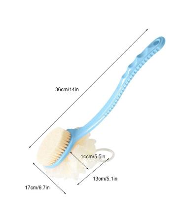 Buy 2-in-1 Back Brush & Shower Sponge - Soft Bristle Body Brush for Men & Women - Blue - International Shipping Available - Buy Online on GoSupps.com