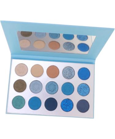 TOVINANNA 3pcs 15 Eyeshadow Palette Eye Shadow Makeup Palette Colorful Eyeshadow Woman Eyeshadow Compact Blue - Buy Online on GoSupps.com