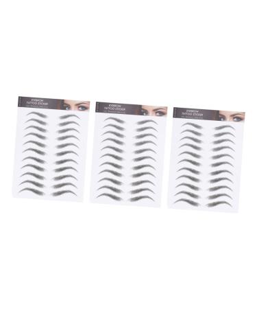 Didiseaon 3 Sheets Waterproof Eyebrow Stickers 4d Hair Waterproof Mens Eyebrow Transfer Stickers Make up Man