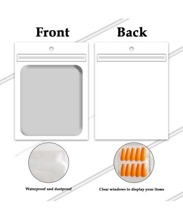 Zezzio 50-Piece Empty Press on Nail Packaging Bags | White Bags & Cardboard for Nail Shop Owners | 5x4 inch (White) - Buy Online on GoSupps.com