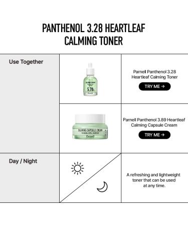 Parnell Panthenol 3.28% Heartleaf Calming Toner (6.76 Fl Oz / 200ml) | Korean Hydrating Toner with B5 Heartleaf & Centella | Ceramide & Hyaluronic Acid for Soothing Redness - Buy Online on GoSupps.com