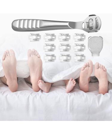 Stainless Steel Callus Planer Set - Foot Care Kit with 10 Replacement Blades & Callus Rasp Head | International Shipping Available - Buy Online on GoSupps.com