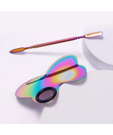 Bodhi2000 Nail Art Palette Set | Stainless Steel Heart Butterfly Color Mixing Plate for Manicure & Nail Art Display - Buy Online on GoSupps.com