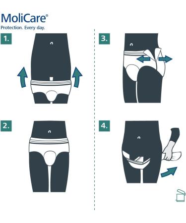 Molicare Premium Mobile Disposable Pull Up Pants for Incontinence - Size L - 14 Pieces - Discreet & Comfortable for Men & Women - 5 Drops - Buy Online on GoSupps.com