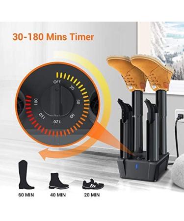 Ohuhu Electric Boot Dryer with Timer and Overheat Protection - Fast, Quiet, and Efficient Boot Warmer for Shoes, Gloves, Hats, and Ski Boots - Perfect Christmas Gift - Buy Online on GoSupps.com