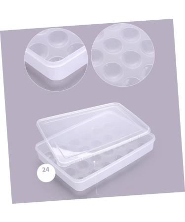 Zerodeko Covered Egg Holder 24 Egg Storage Container Fridge Containers Egg Rack for Refrigerator Egg Holder Tray Food re-usable - Buy Online on GoSupps.com