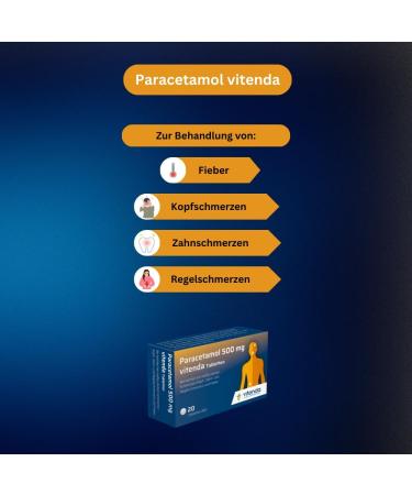 Buy Vitenda Paracetamol 500 mg Tablets - Effective Pain Relief & Fever Reducer (4x20) - Fast International Shipping - Buy Online on GoSupps.com