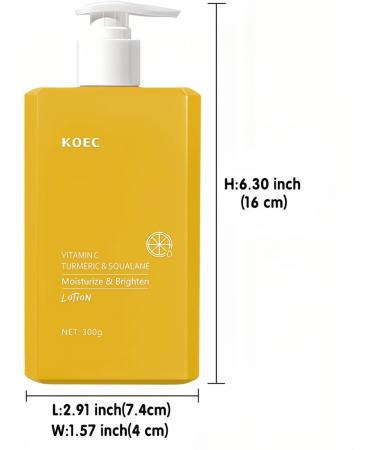Turmeric & Vitamin C Cream Face Body Lotion - Firming Brightening and Moisturizing Skin Care (300ml) - Buy Online on GoSupps.com
