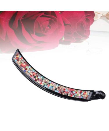 Minkissy Large Banana Hair Clips for Women | Colorful Acrylic Rhinestone Hairpin & Crystal Buckle Hair Clip - Buy Online on GoSupps.com