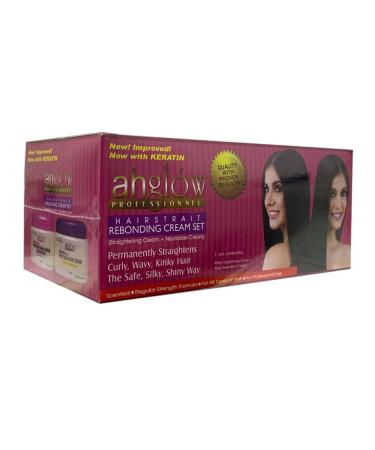 XL AHGLOW Hair Straightening & Rebonding Set | Keratin Relaxer for Smooth Silky Shiny Hair | 480g Complete System for Wavy Curly Frizzy Hair - Buy Online on GoSupps.com