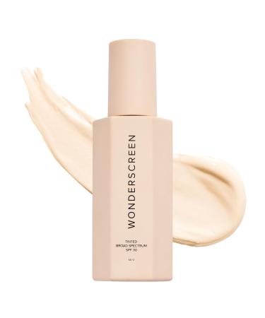 DIME Beauty Tinted Glow Wonderscreen SPF 30 Mineral Sunscreen for Face with 19% Zinc Oxide Tinted Moisturizer with SPF 50 g (Light)