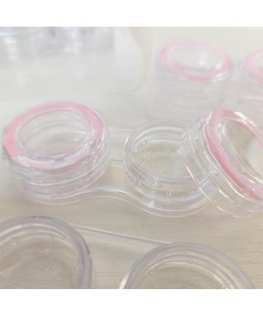 Buy Transparent Large Contact Lens Case for Travel & Home - 4 Pack with Tweezers - Ideal for Daily Use - Buy Online on GoSupps.com
