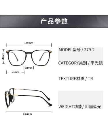 Buy Metal TR90 Square Frame Blue Light Blocking Glasses for Men & Women - UV Protection - Stylish 53mm Reading Glasses - Buy Online on GoSupps.com