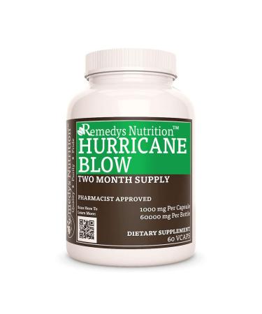 Remedy s Nutrition Hurricane Blow (Herbal Laxative) | 1 000mg 60 Vegan Capsules Dietary Supplement Capsules | Two Month Supply