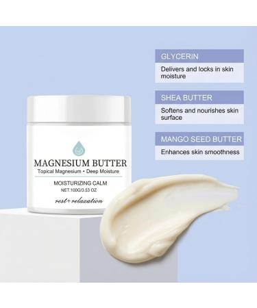 BATUREL Magnesium Butter Deep Moisturizing Body Cream Calming Soothing Lightweight Fast-Absorbing Formula for Soft Smooth Skin 3.53 Oz - Buy Online on GoSupps.com