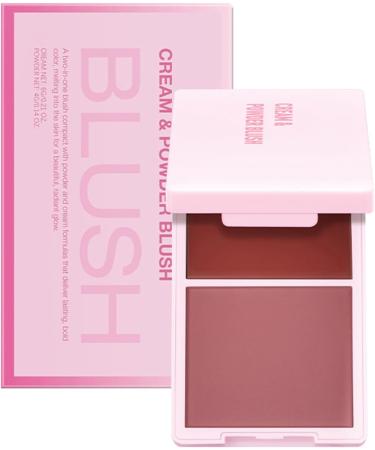 CHAKAE 2 in 1 Cream and Powder Blush Palette Compact Makeup for Long Lasting Natural Color and Smooth Application - Buy Online on GoSupps.com