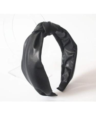 Pu Leather Girls Hairbands Middle Knotted Headbands Fashion Fur Headband Head Hoop Women Hair Accessories - Buy Online on GoSupps.com