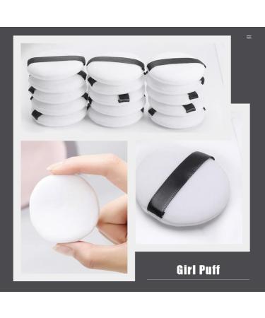 Beaupretty 20pcs Setting Puffs - Round Loose Makeup Puff with Ribbon Triangle Blending Sponge for Flawless Face | Comfortable White Cosmetic Puff for Women - Buy Online on GoSupps.com