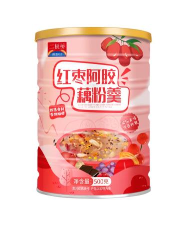 Chia Seeds Osmanthus Nuts Lotus Root Starch Soup Instant Brewed Meal Replacement Porridge Brewed Nut Lotus Root Starch Soup Nutritious and Healthy Breakfast (2 can)