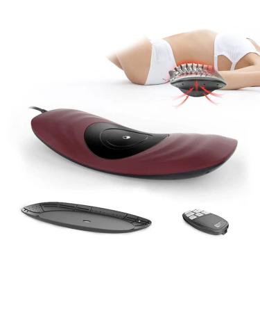 Electrical inflatable backer massage device electrical lumbar vertebrae traction device with heat function and adjustable intensity (red)