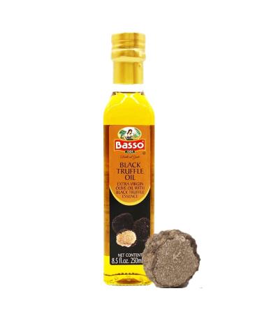 Black Truffle Oil, Large Bottle 8.5oz (250 ml), High Concentrate, Great for Cooking, Pasta, Pizza, Risotto, or any of your favorite recipes, BASSO