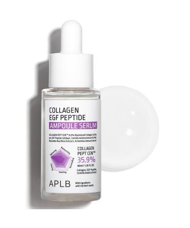 APLB Collagen EGF Peptide Ampoule Serum | COLLAGEN PEPT CEN 35.9% 1.35 FL.OZ/Korean Skincare Elasticity care Long lasting moisturizing Revitalize for gentle and improve skin texture