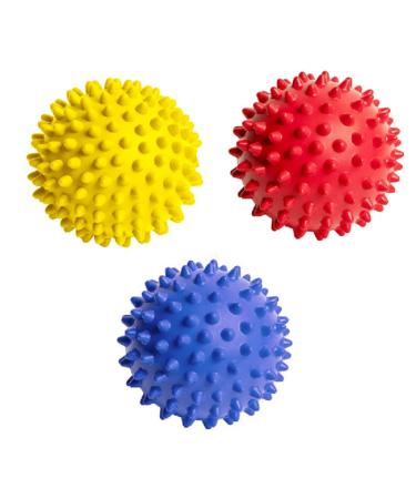 Quupy massage balls with knobs muscle scooters massage ball for deep fabric muscle regeneration plantar fasciitis back shoulder footrest foot vault pain relief (7.5 cm random colors) 3