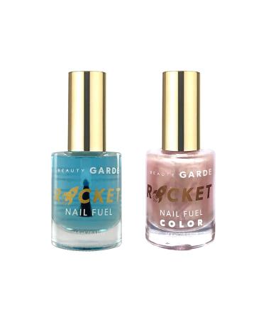 BeautyGARDE Rocket Nail Fuel Color (Rose Quartz) - Nail Lacquer & Strength Booster (0.5 Fl Oz)  Nonie Creme