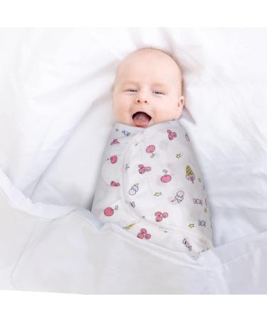 Vicloon Baby Swaddle Wraps 2pcs | 0-3 Months | 100% Breathable Organic Cotton | Newborn Swaddle Blanket | Boy & Girl (Pink-Red) - Buy Online on GoSupps.com