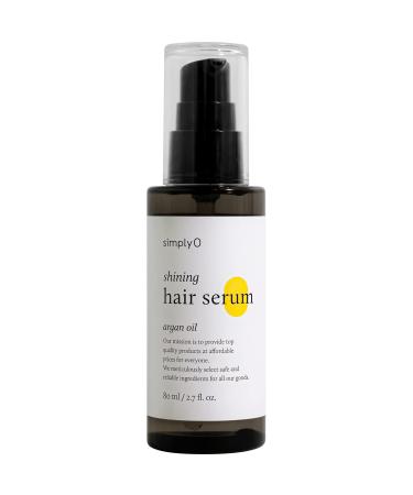 simplyO Shining Hair Serum for Hair Repair | Nourishing Argan Oil | for Frizzy  Dry  and Damaged Hair | Cruelty Free  Vegan  2.7 fl oz.