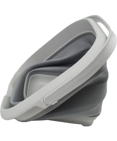 SAMMART Collapsible Plastic Bucket - 8.5L Square Foldable Tub for Fishing and Outdoor Use - Portable and Space-Saving Water Pail in Gray - Buy Online on GoSupps.com