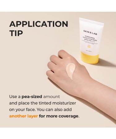 Porebarrier Tinted Moisturizer SPF 50 - Lightweight Beige Base Makeup for All Skin Types | SKIN&LAB - Buy Online on GoSupps.com
