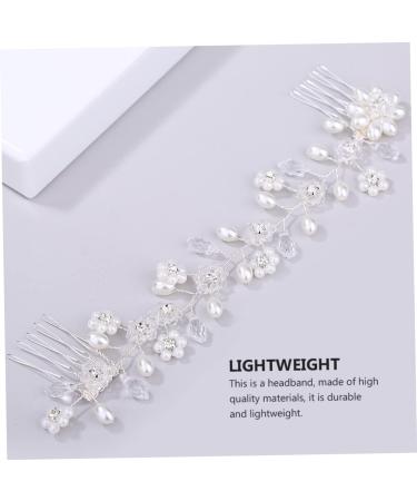 FRCOLOR Hair Comb Hair Pearls Rhinestone Barrettes for Women Rhinestone Hair Clip Crystal Flower Comb Bridal Hair Barrette Hair Accessory for Women Bride Women's Accessories Alloy Wedding - Buy Online on GoSupps.com